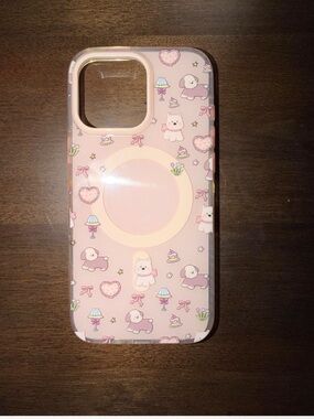 Pink Puppy Pattern MagSafe-Compatible - iPhone 16 pro max
